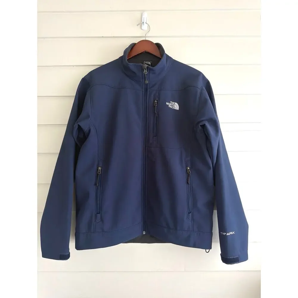 Vintage Y2K The North Face TNF Apex Bionic Softshell Jacket Mens M Navy Fleece